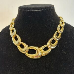 Vintage 80’s goldtone oval link necklace